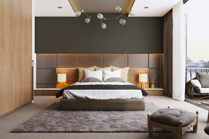 Modern style interior design bedroom