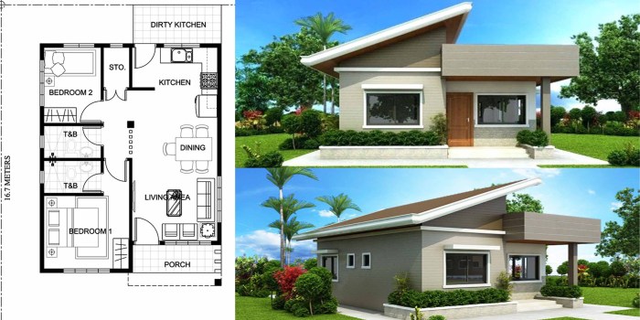 Design for two bedroom house